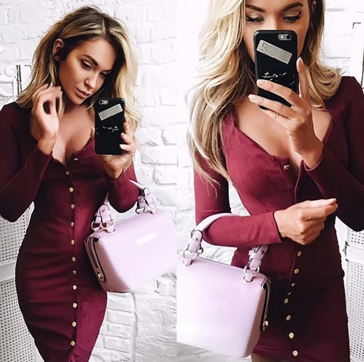 Long Sleeve Bodycon Mini Dress