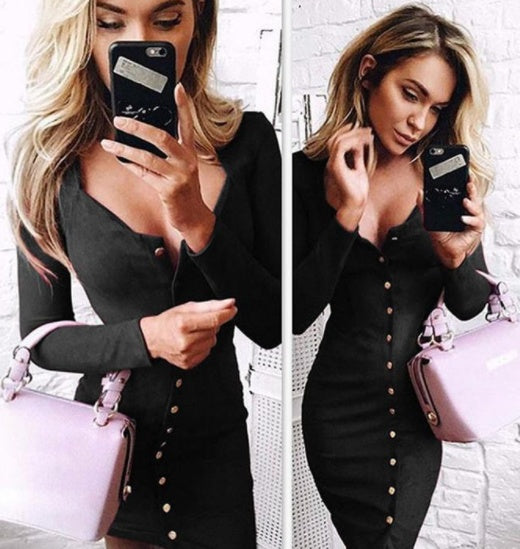 Long Sleeve Bodycon Mini Dress