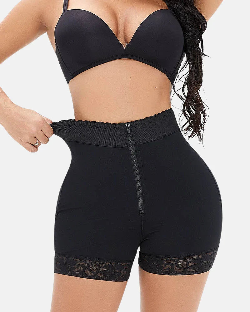 Boned Laced Sculpt High Waist Shorts