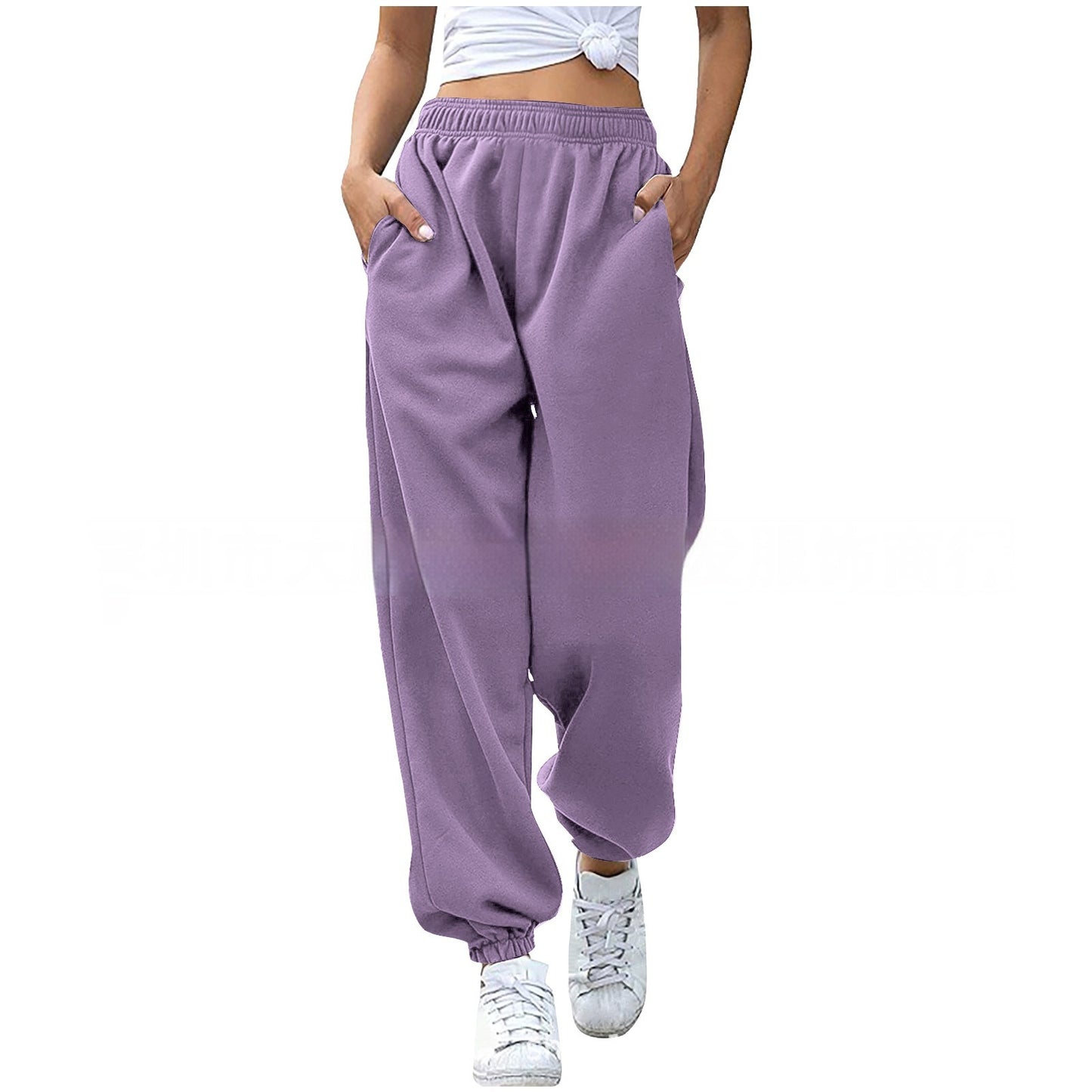 Casual High-Waisted Loose Sports Pants