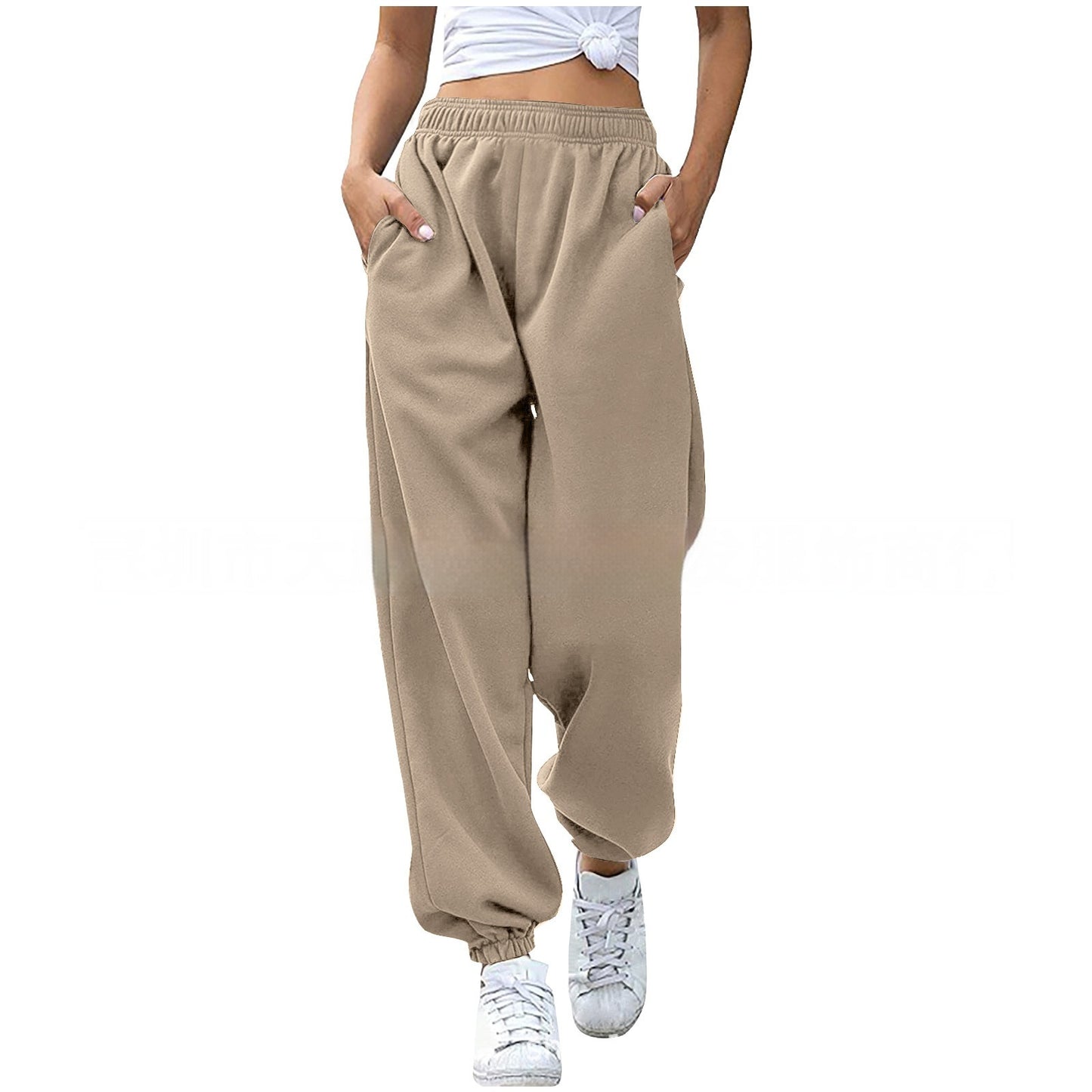 Casual High-Waisted Loose Sports Pants