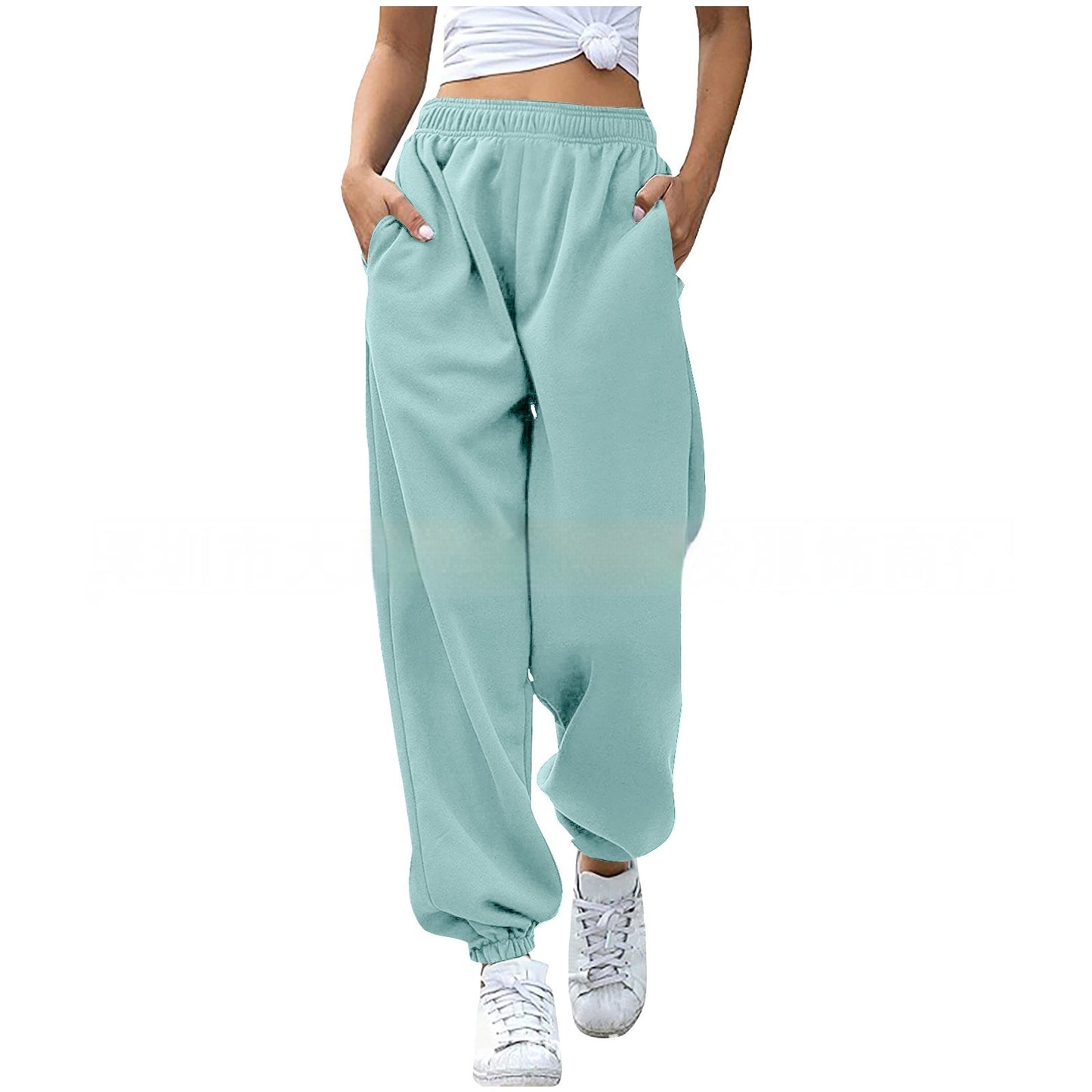 Casual High-Waisted Loose Sports Pants