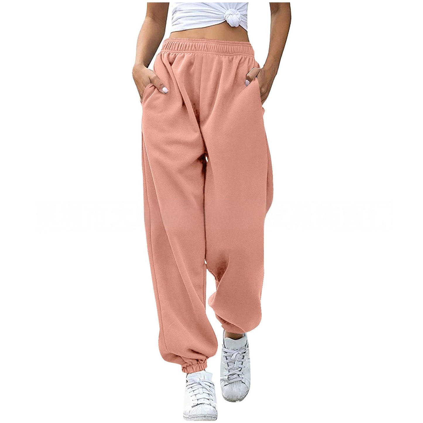 Casual High-Waisted Loose Sports Pants