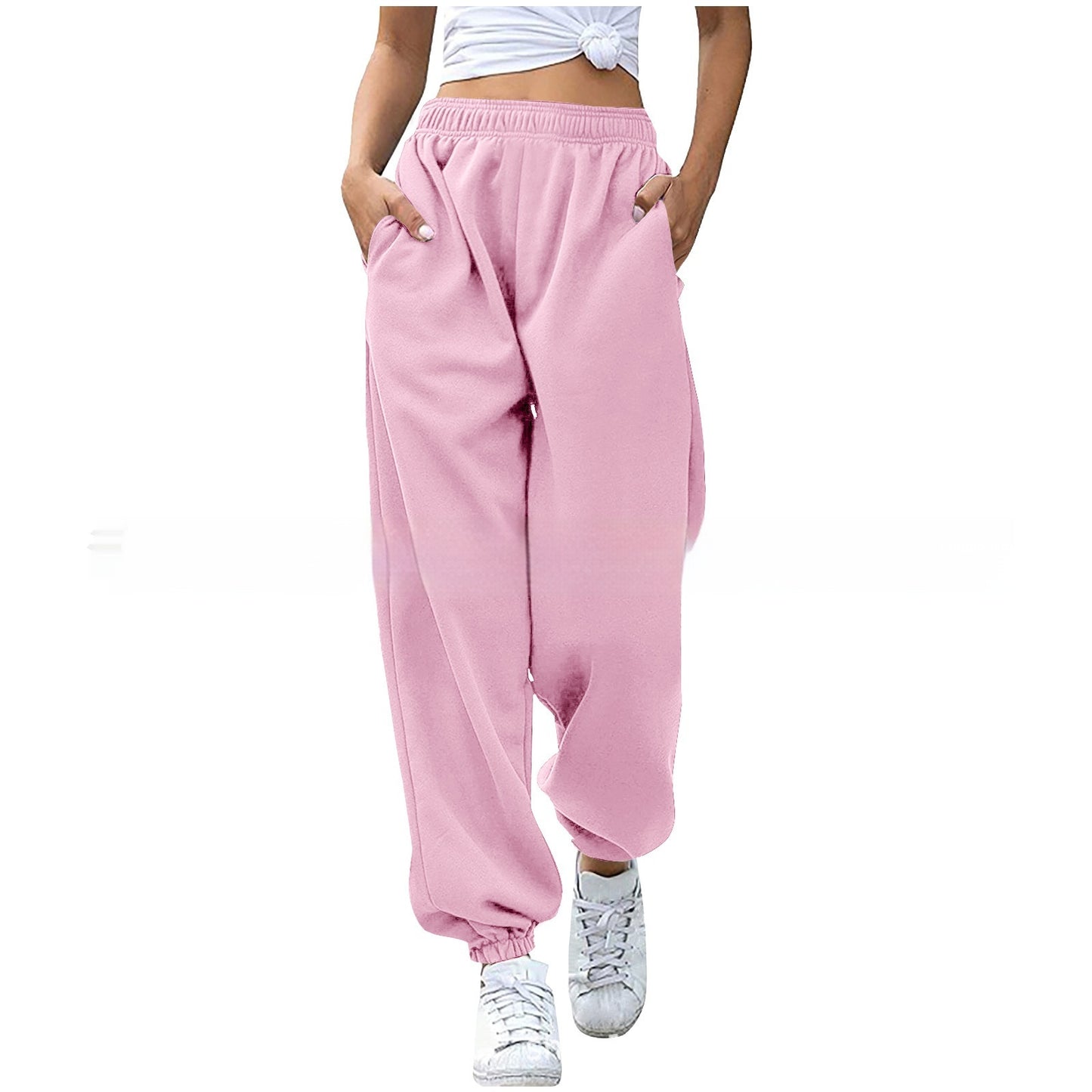 Casual High-Waisted Loose Sports Pants